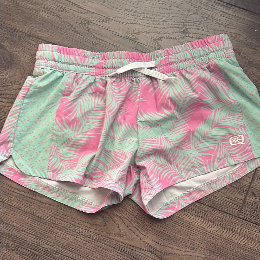 Quiksilver Pink and Green Athletic Shorts